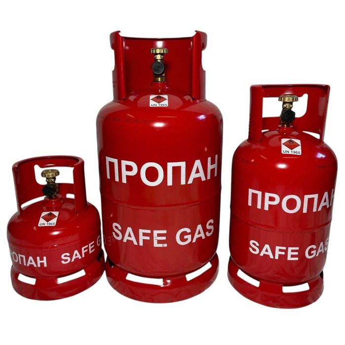 Газові балони 4,8 л, 12,3 л та 27,2 л. "SAFEGAS" (Пропан/Бутан)