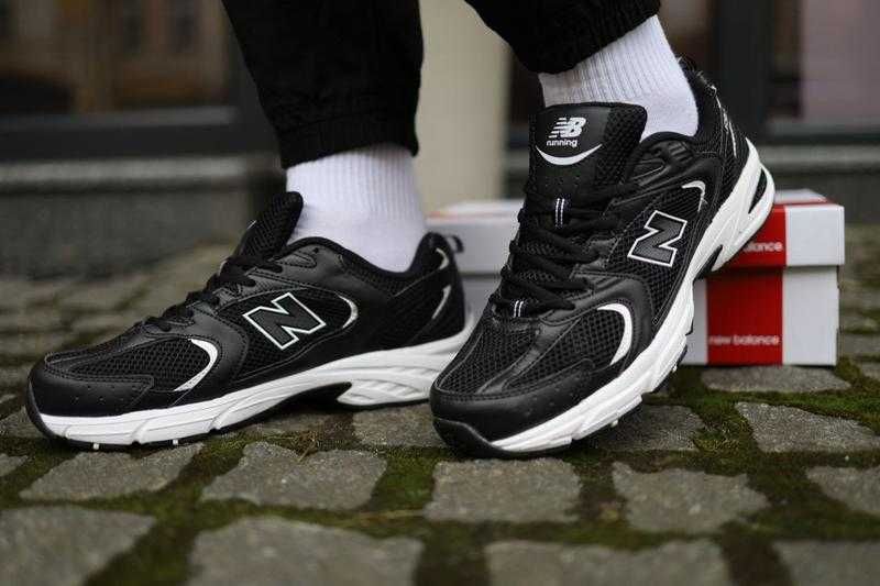 Кросівки New Balance 530 black Чоловічі кросівки чорні з білим. Зручні