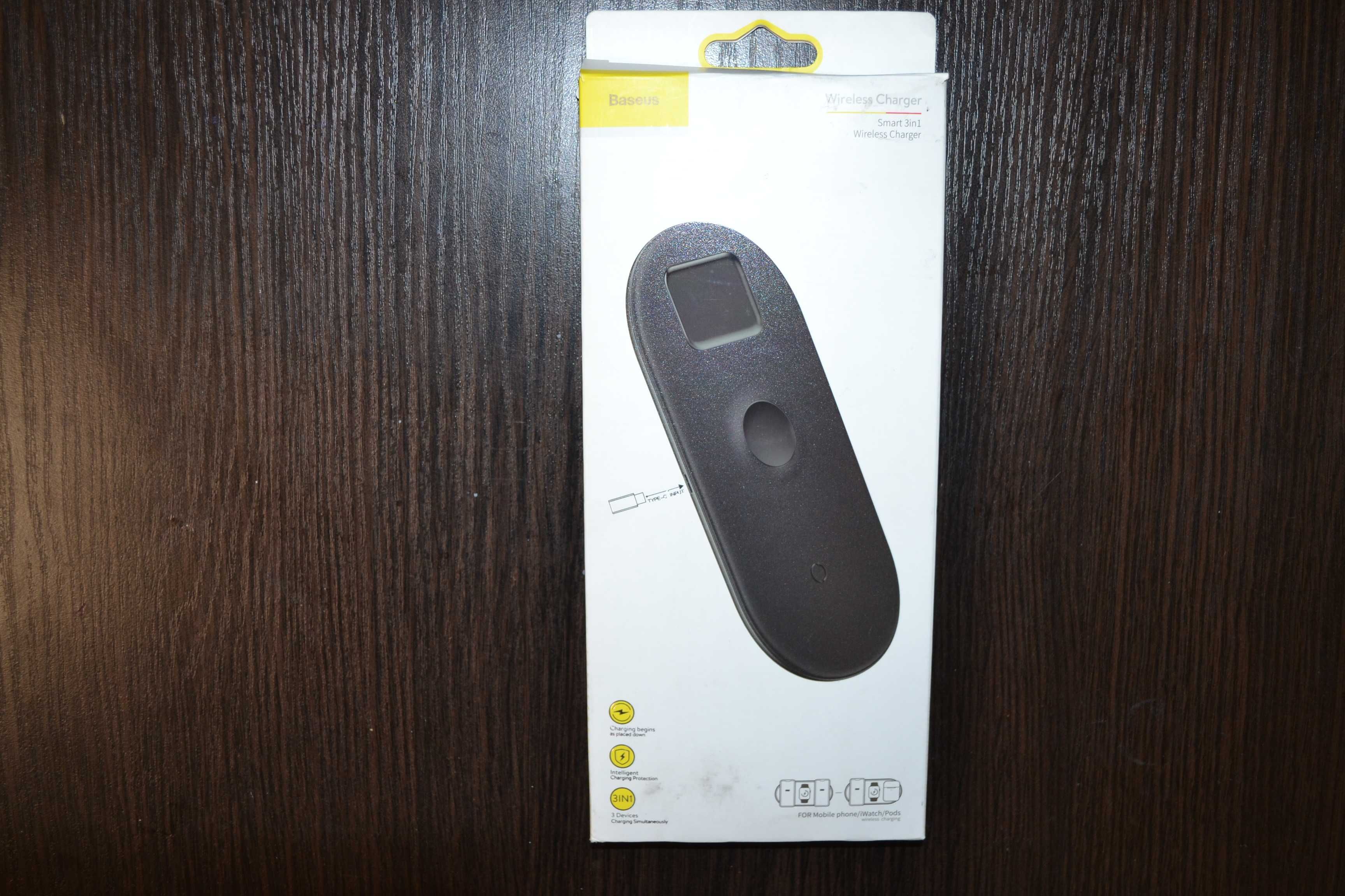 БЗП Baseus 3in1 Wireless Charger for Phone+AirPod+Watch (18W) BS-IW04
