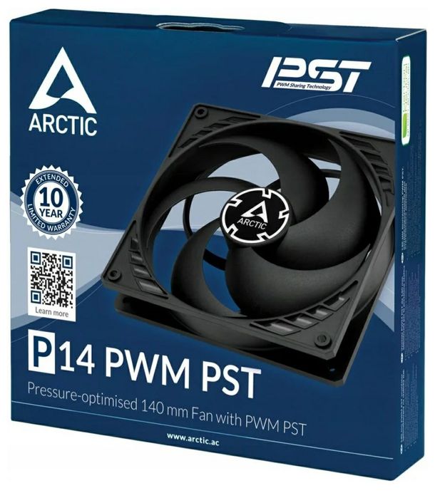 Nowe wentylatory Arctic p14 pwm pst 4pin czarny- 2szt