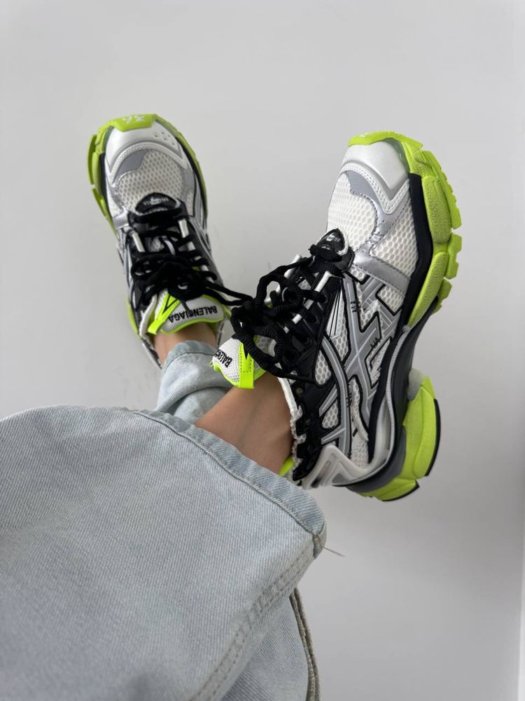 Balenciaga Runner Trainer Black Acid Silver