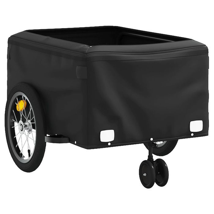 vidaXL Przyczepka rowerowa, czarno-pomarańczowa, 45 kg, żelazo
