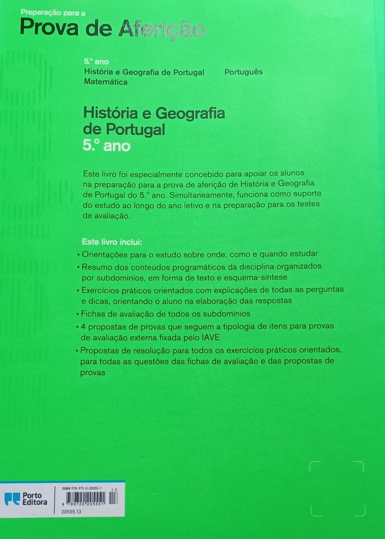 Livro Prova Aferição História e Geografia - 5 Ano