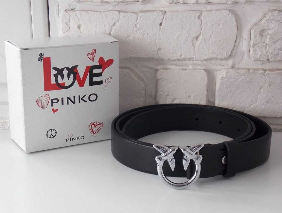Пояс женский кожаный ремень Pinko/ ремінь жіночий шкіряний пояс