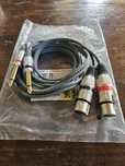 Kabel audio 2xXLR - 2xJack 6,3mm female Vitalco