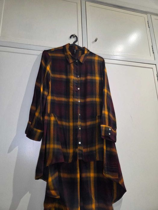 Camisa Comprida Xadrez - Tamanho 38