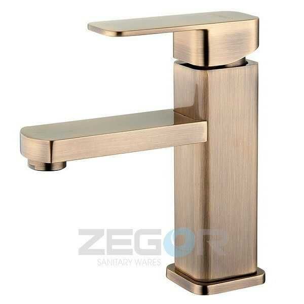 Змішувач для умивальника ZEGOR колір бронза