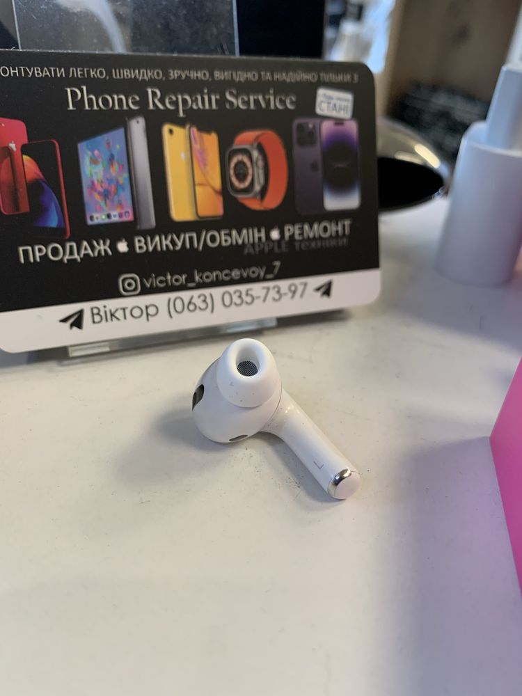 Продам навушник airpods pro 2 правий Оригинал Б/у Полностью Робоч