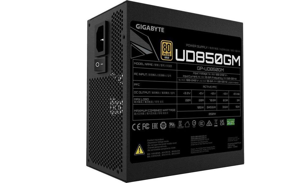 Zasilacz Gigabyte UD850GM 850W 80 Plus Gold