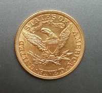 Moeda ouro 5 dólares 1897