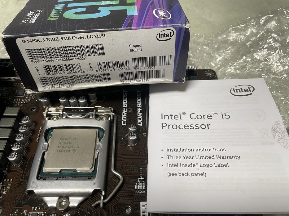 Комплект Z390 + 9600k