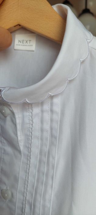 Biała galowa bluzka/koszula dziewczęca Next 140 cm