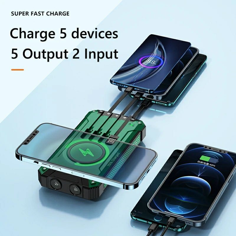 Power Bank Solar 20000 mAh Qi