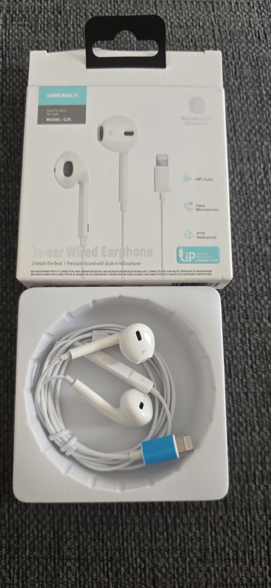 Słuchawki z mikrofonem do IPhone,  z bluetooth, wodoodporne