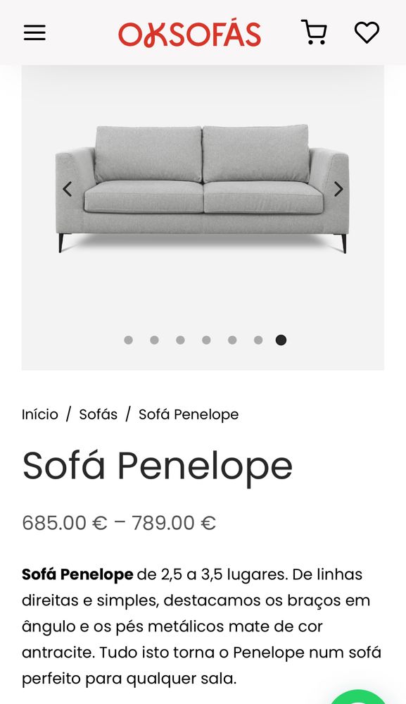 Sofá Penelope (OK Sofás)
