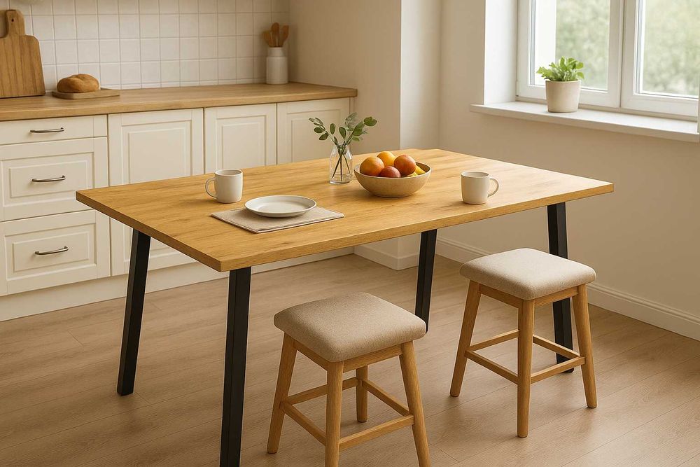 Комфортний стіл для дому чи офісу — дуб крафт золотий