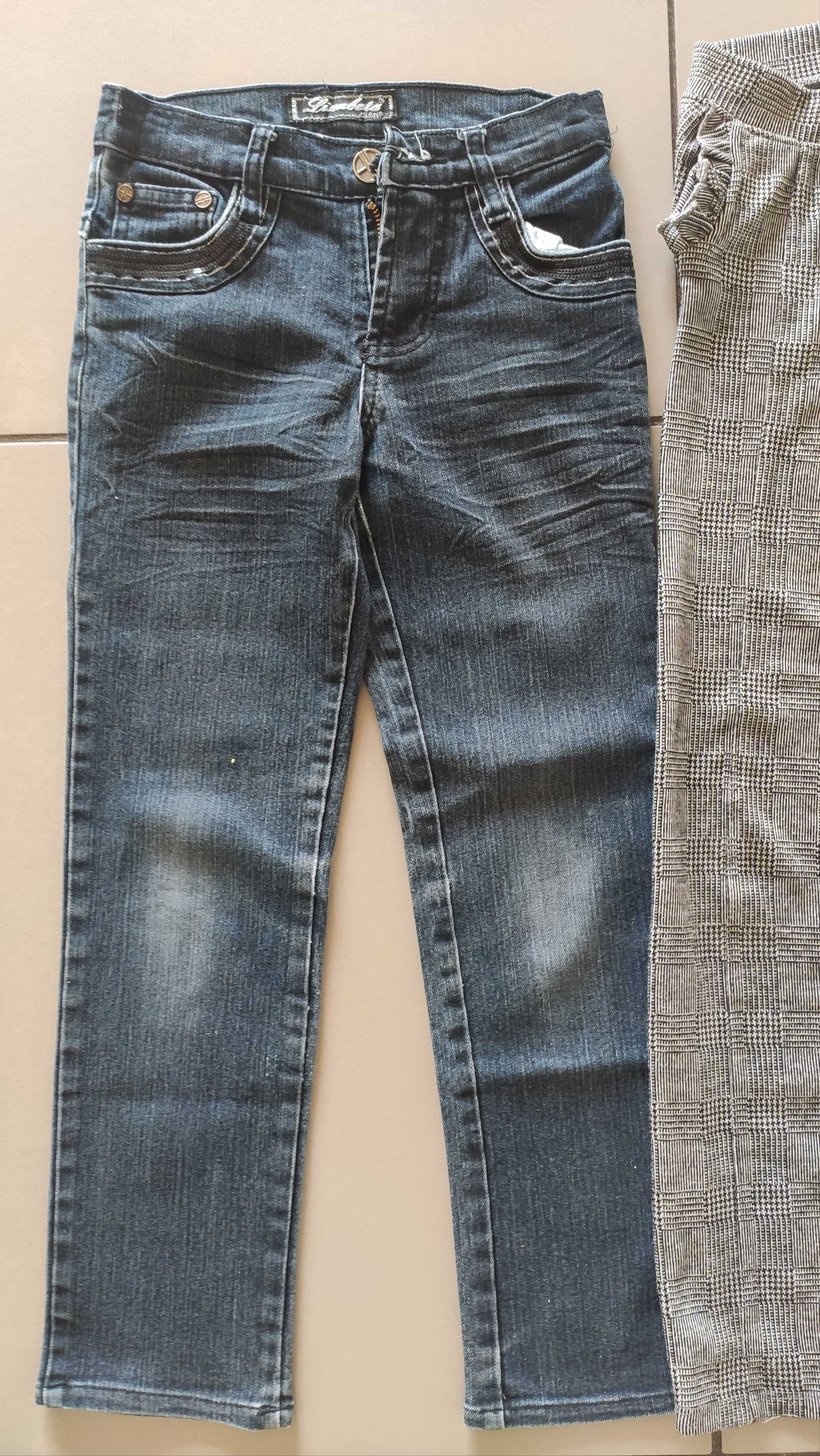 Spodnie dziewczęce  3 sztuki zestaw r. 140