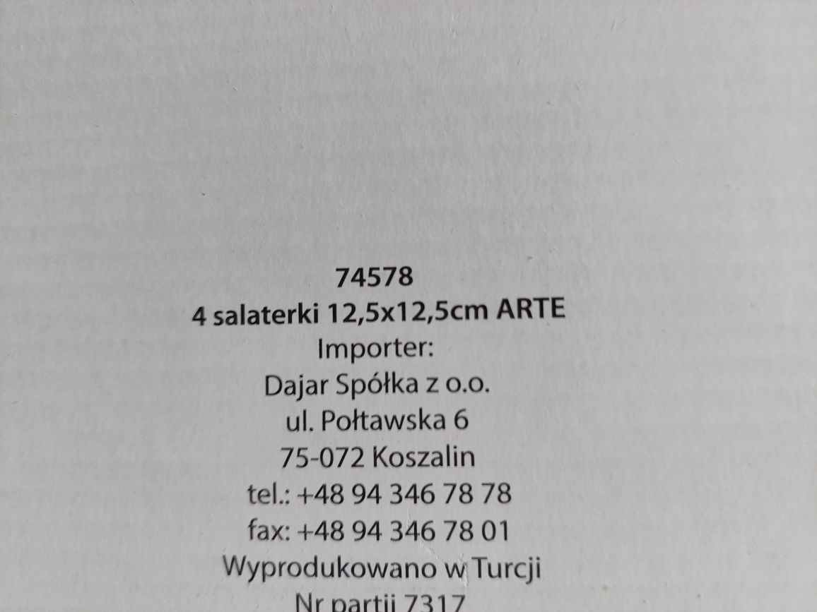 Salaterka szklana  / 4 szt.