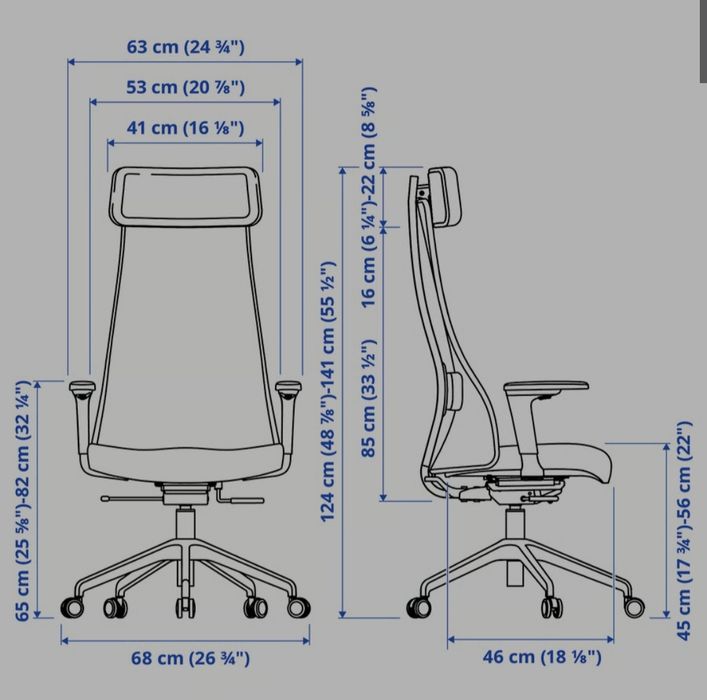 Krzesło biurowe JÄRVFJÄLLET