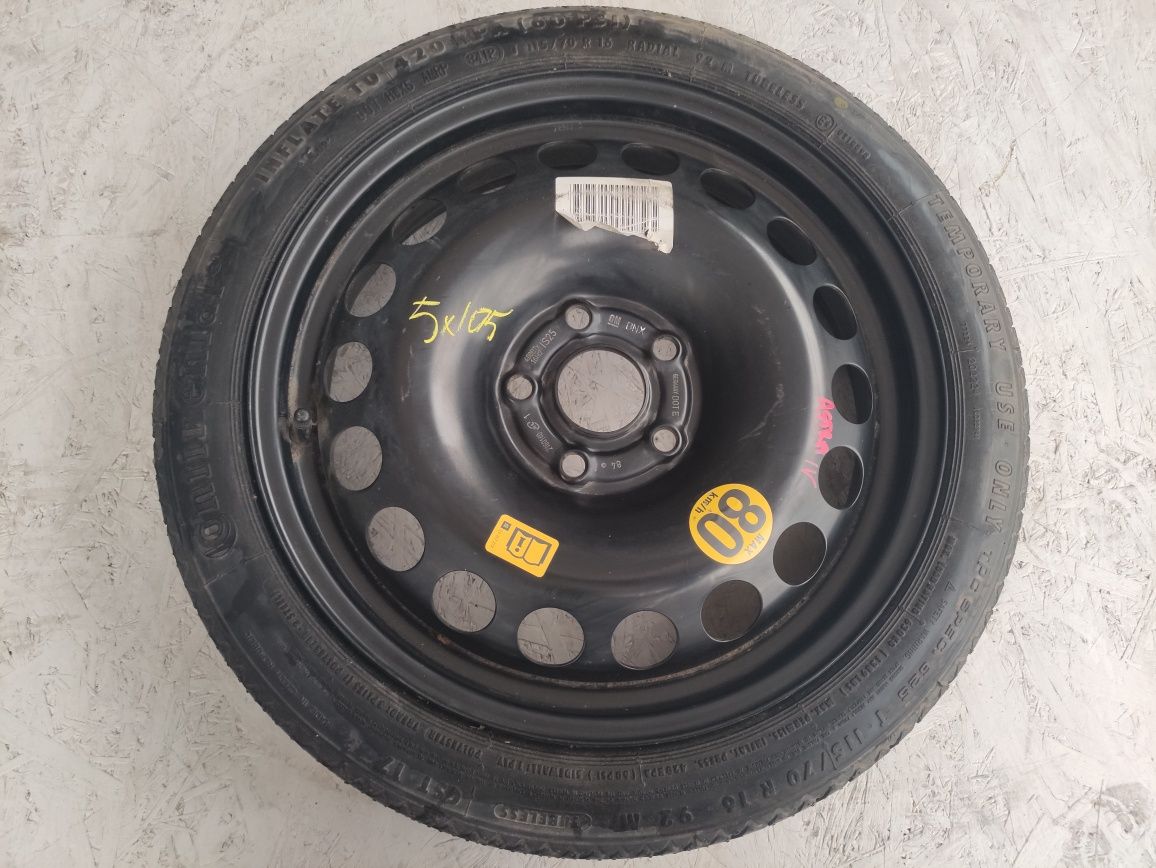 Koło dojazdowe opel astra j 5x115 16"