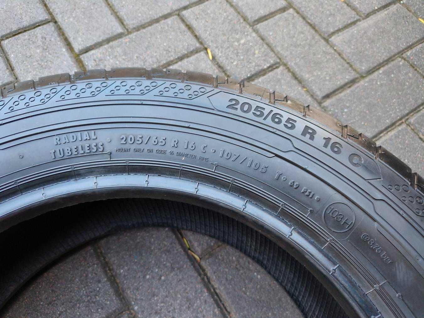 205/65 107/105T R16C CONTINENTAL CVC200 7mm Letnie 2019r Opony 2szt