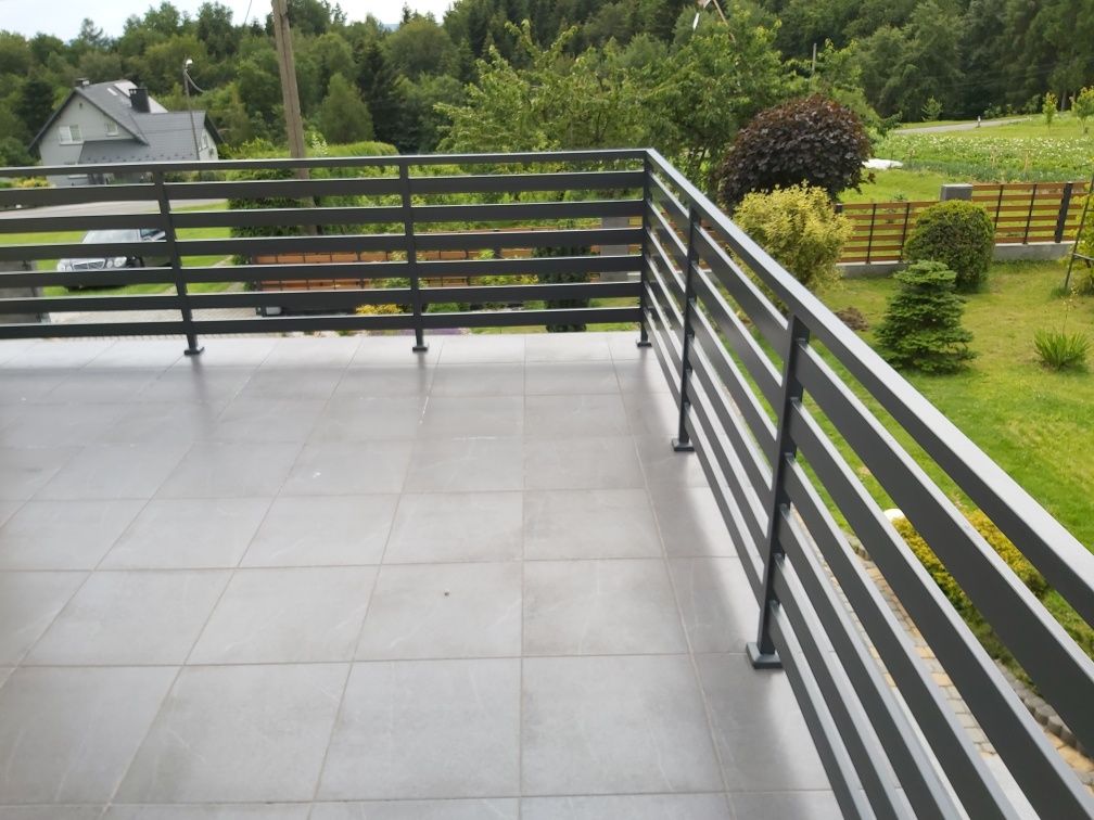 Balustrada panelowa profil 80x20 ocynk malowany proszkowo