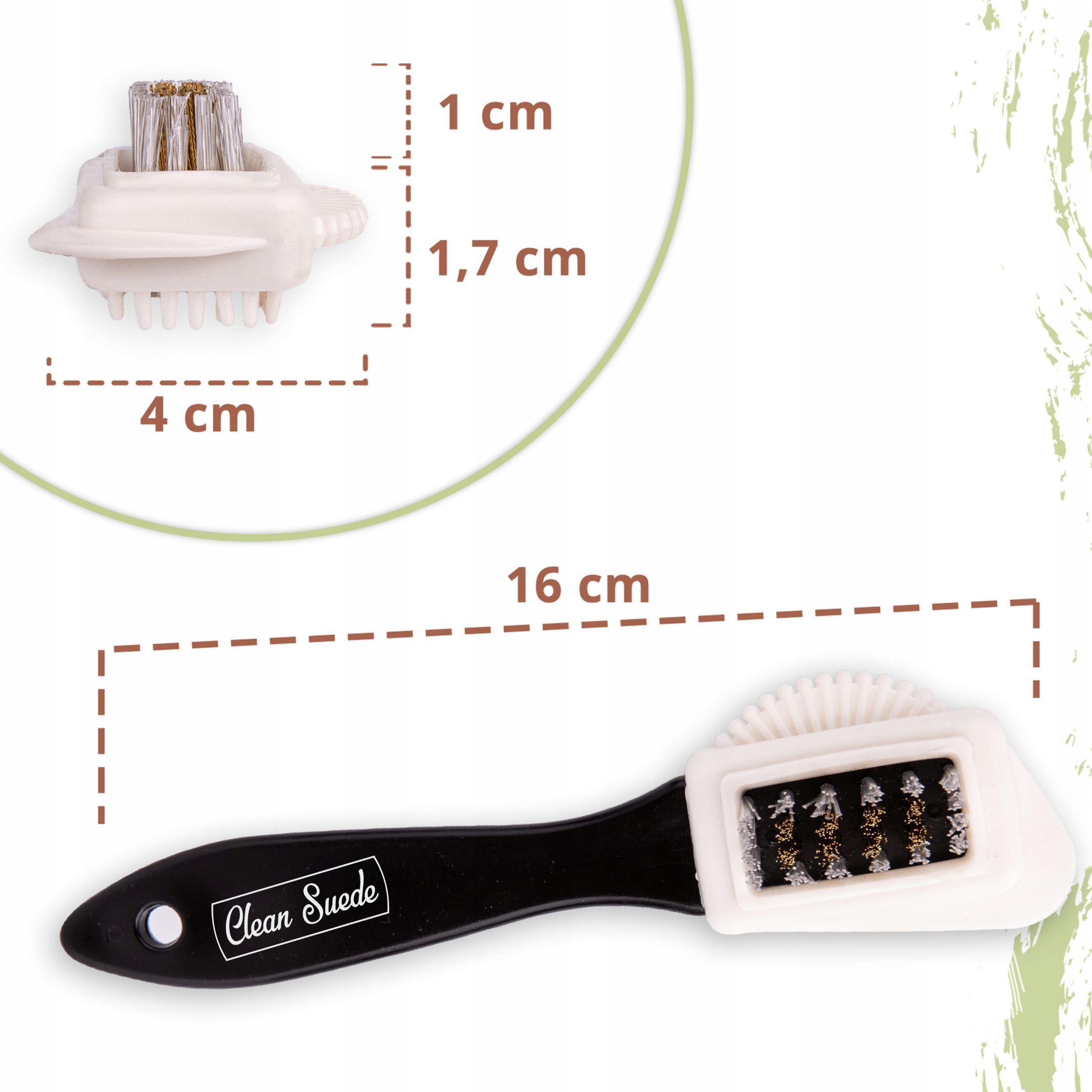 Szczotki do butów zestaw MOSIĘŻNY DRUT do ZAMSZU I NUBUKU Clean Suede