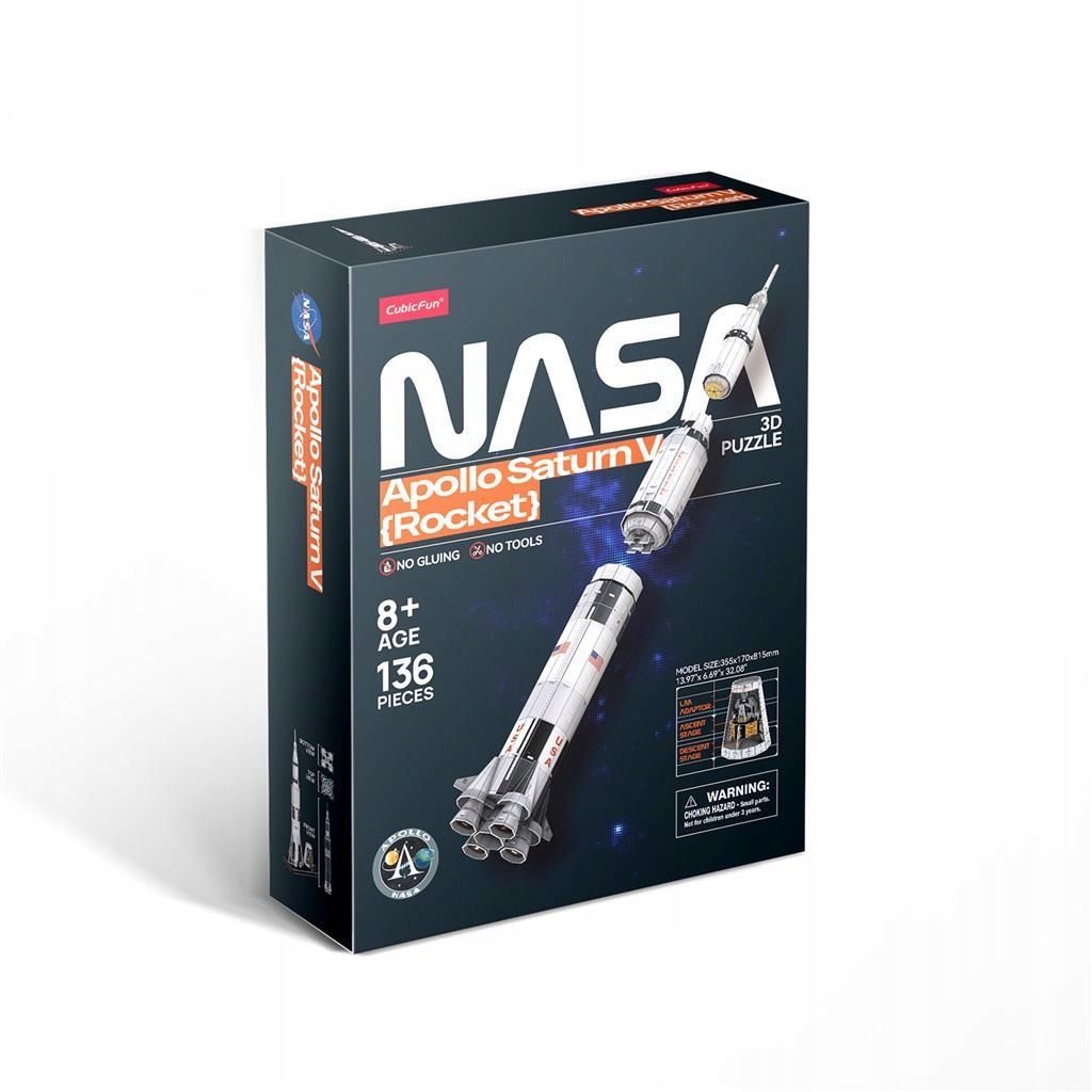 Puzzle 3d Apollo Saturn V Rocket, Cubic Fun