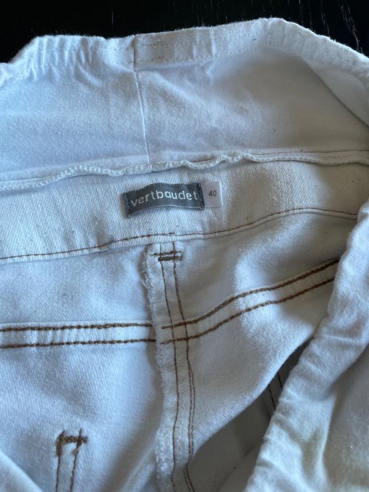 Jeans para grávida - branco claro liso