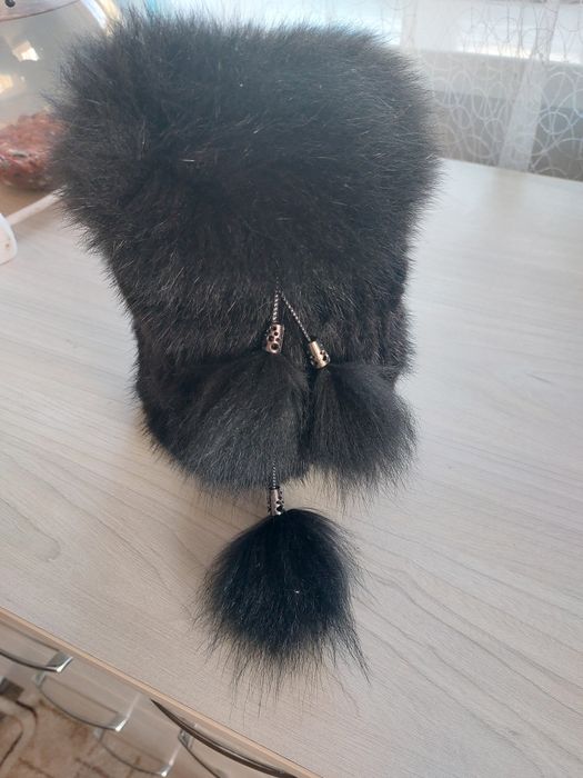 Норковая женская шапка