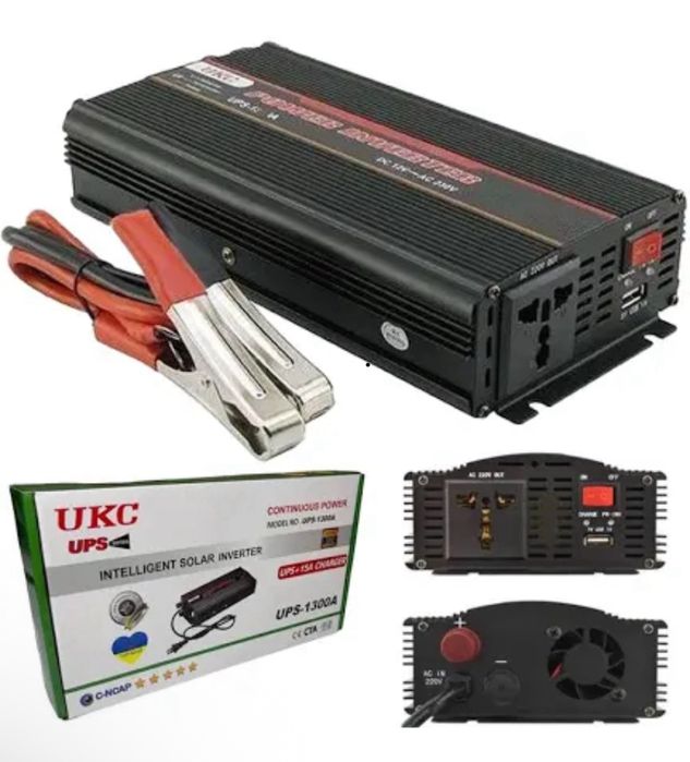 Перетворювач напруги 12V-220V 1300W UKC  опт и розниця