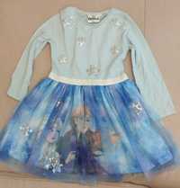 Nowa sukienka Disney Frozen Kraina Lodu Elza tiulowa F&F 5-6 116