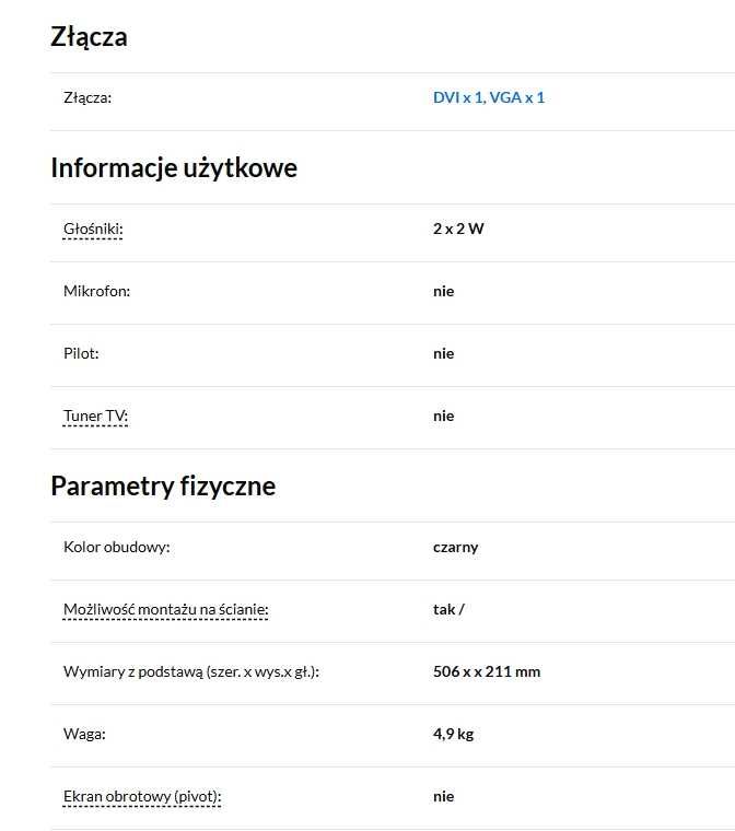 Do sprzedania monitor komputerowy 22 cale firmy Neovo H-W22  ( 22" )