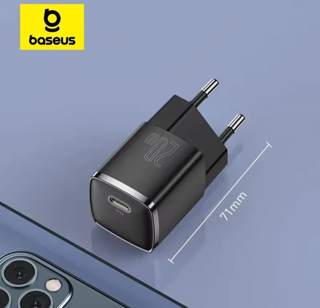 Ładowarka sieciowa BASEUS Super Si 20W czarny + kabel gratis