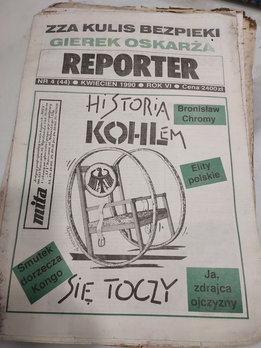 Kilkanaście Gazet stary Reporter z 1990/89/91 roku