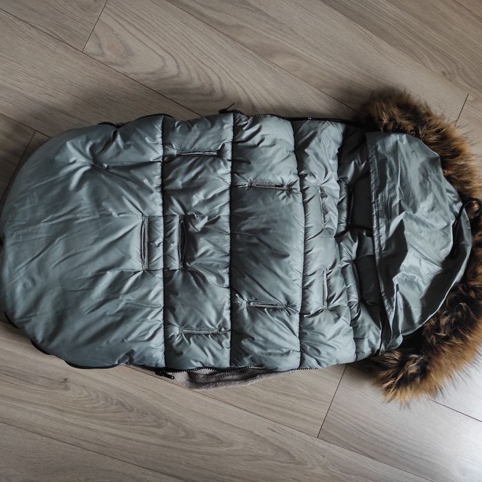 Zestaw CottonMoose, Śpiworek do wózka i Mufka, Moose, Khaki