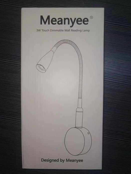 Lampka nocna LED do czytania, uchwyt ścienny, dotykowa, ściemnianie