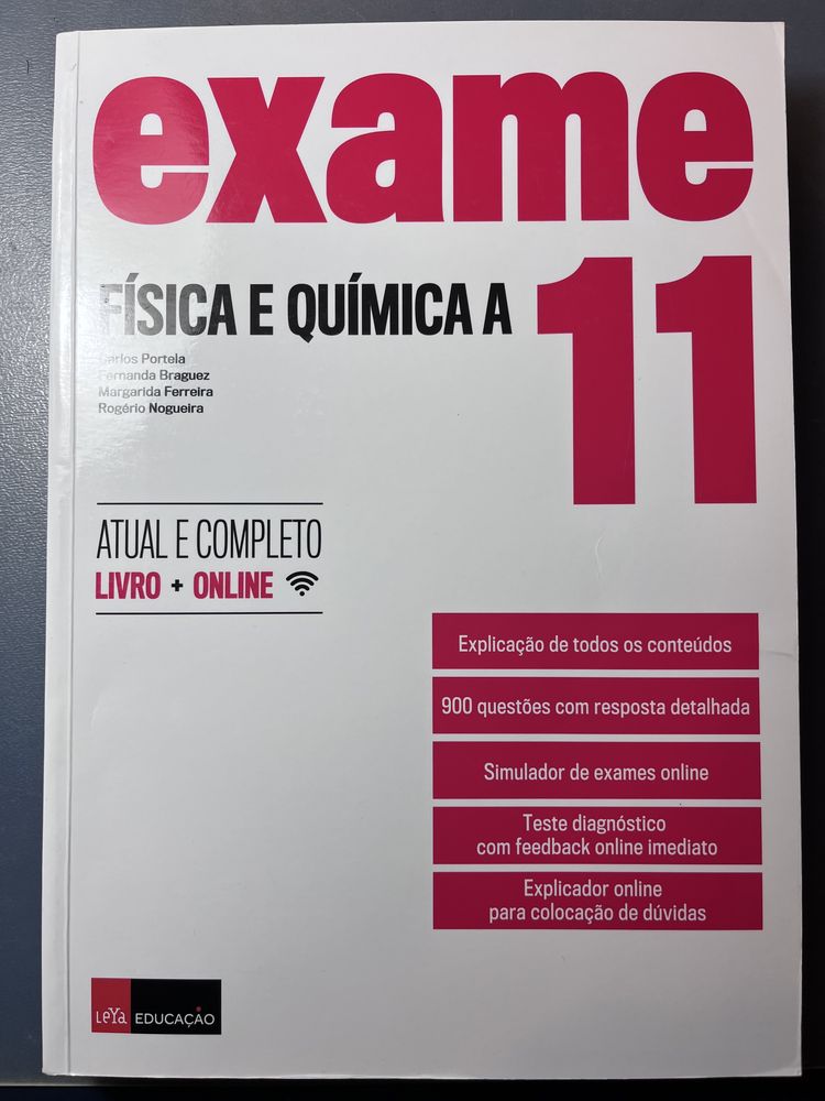 Livros de preparação para exame Física e Química