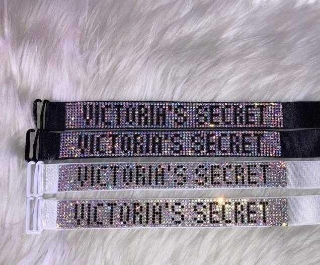 Victoria secret komplet bielizny szelki cyrkonue prezent dla kobiet