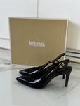 Szpilki czarne Michael Kors lakierowane lakierki MK 38