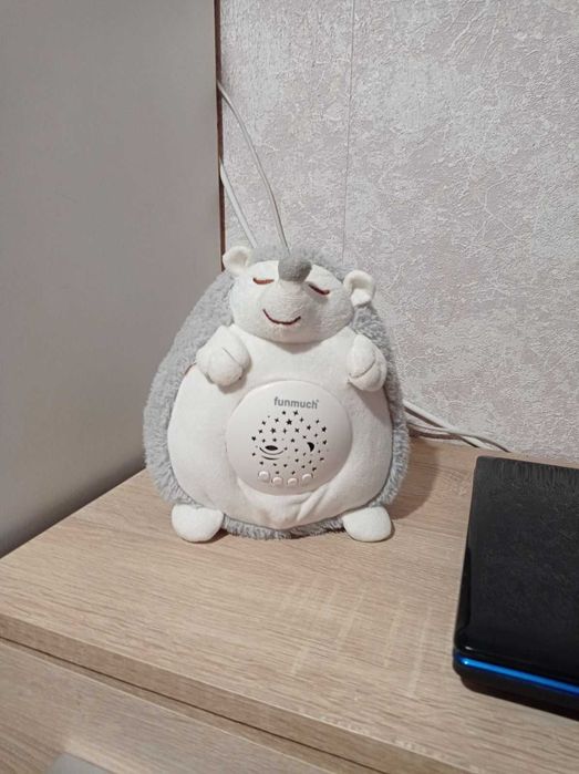 4 в 1 -ночник проектор "звездное небо" музыкальная мягкая игрушка ёж