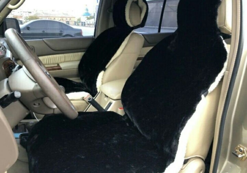 Накидка из овчины Авто. Меховая накидка на сидения авто. +Подарок.