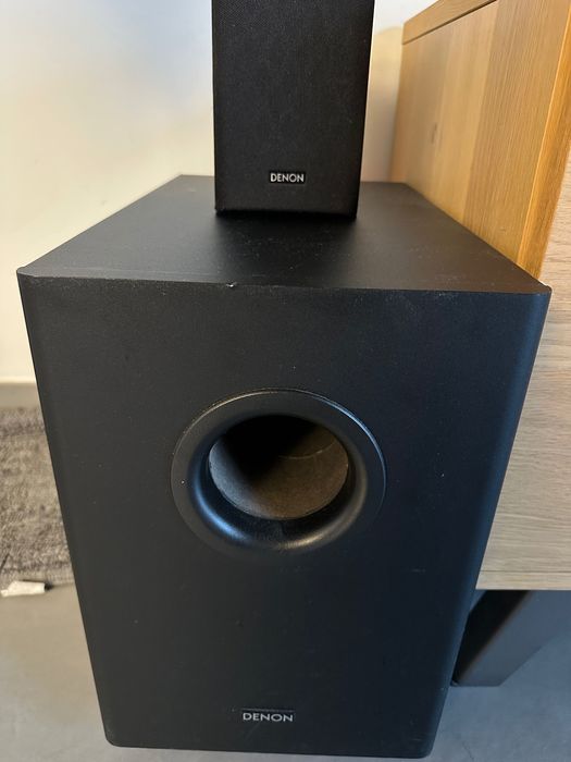 Denon AVR-1312, 5 głośników, subwoofer, pilot - stan bardzo dobry