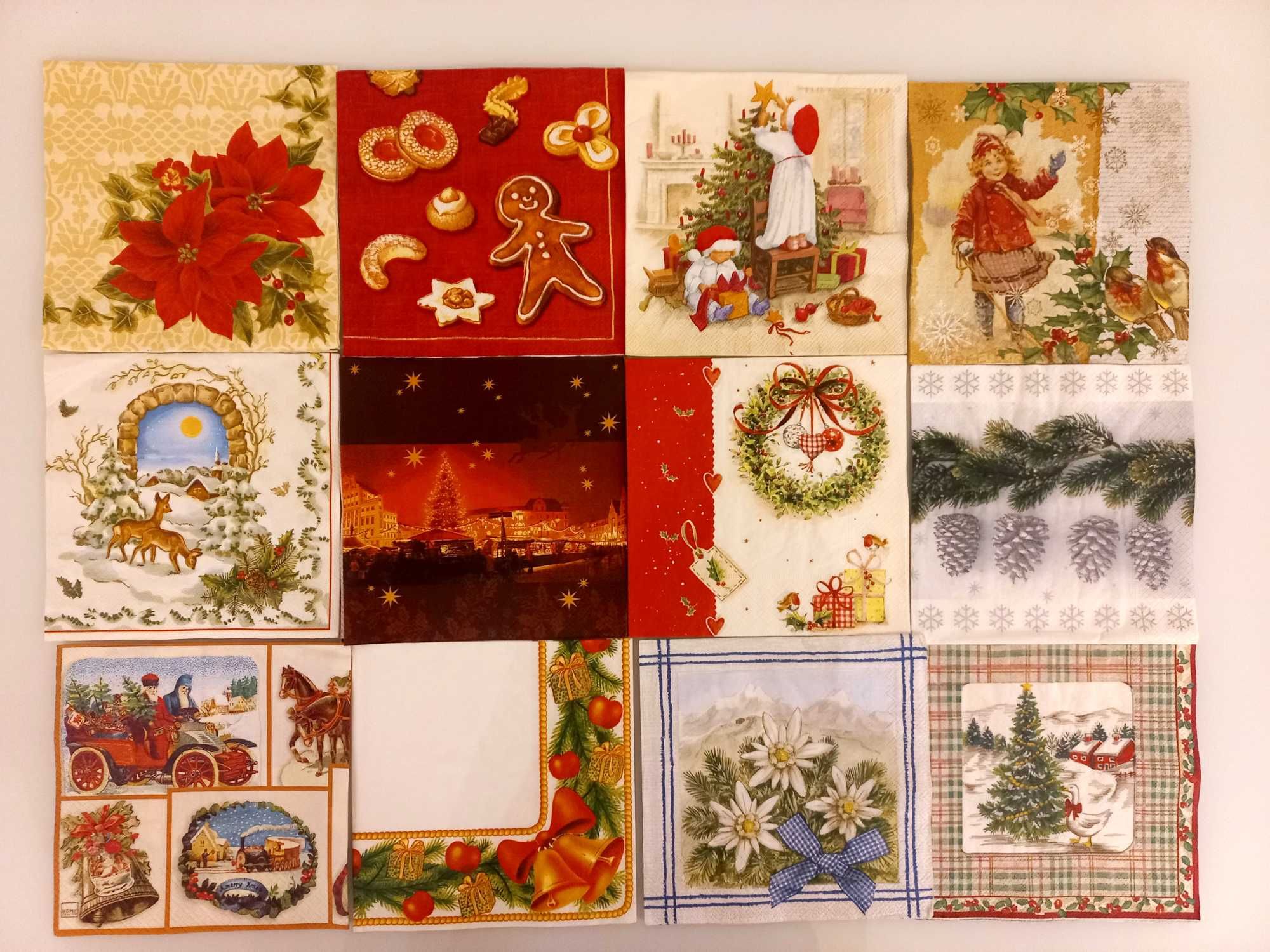 Zestaw kolekcja 48szt serwetek decoupage Boże Narodzenie