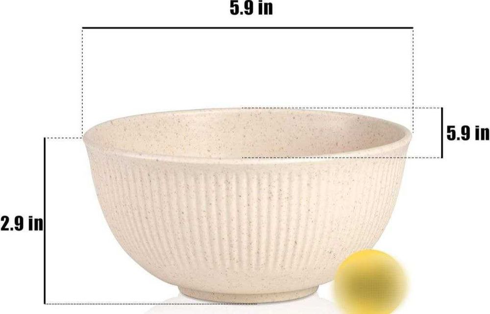 Набір посуди із пшеничної соломки для 4 осіб