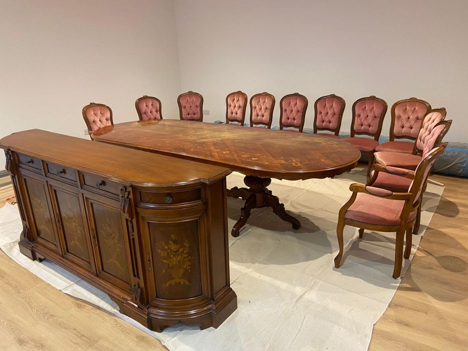 Włoski Stylowy Zestaw stół 300 cm + 12 krzeseł (przedsprzedaż) italy