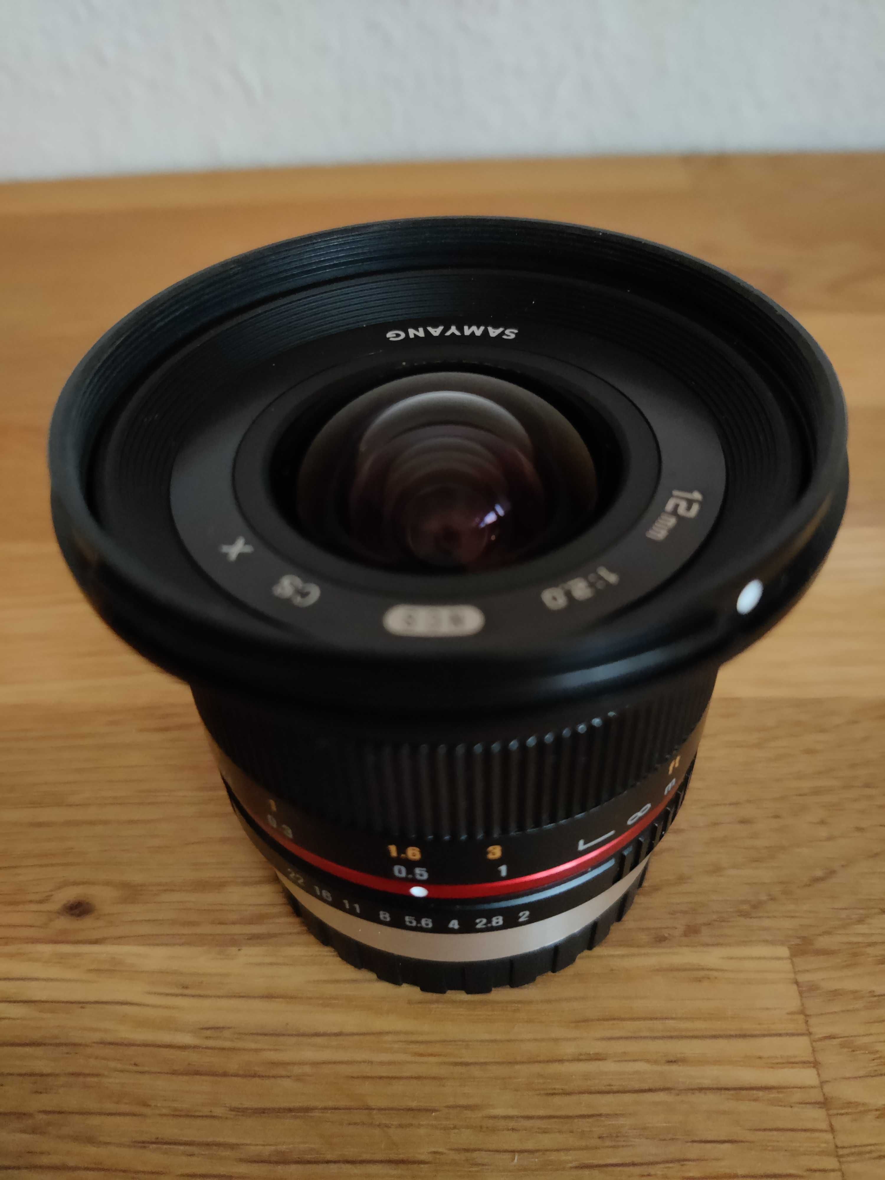 Samyang 12mm F2 para Fujifilm X mount como nova na caixa original