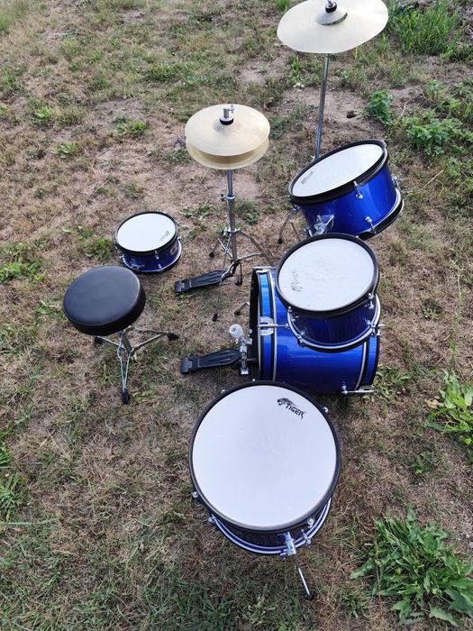 Zestaw perkusyjny dla dzieci Tiger perkusja niebieska