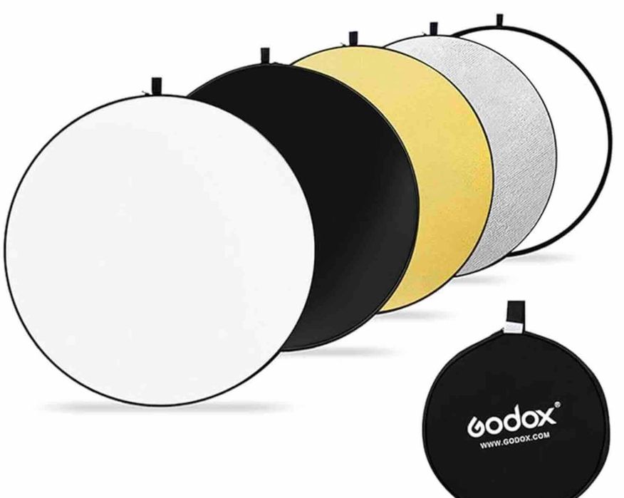 Godox 5-in1 110cm Reflector Set, Stand and Stand Reflector Clamp