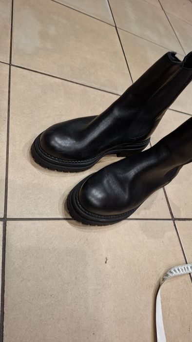 botki skórzane 37 wkl 23,5 wymiary na zdjęciach